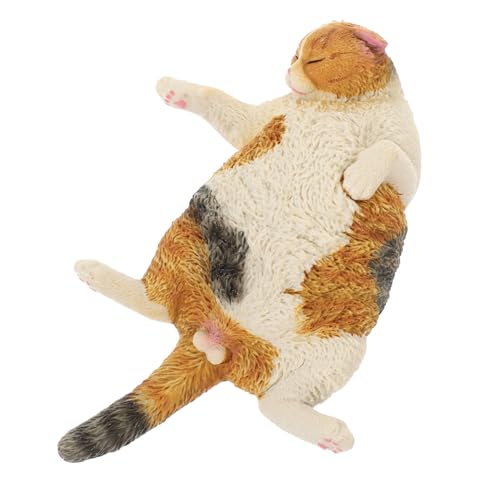 JUMPLAWN Katzenmodell Realistische Katzenstatue Schlafende Katze Figurine für Tischdekoration für Schlafzimmer Kindergarten und Glatte Oberfläche JUMPLAWN Katzenmodell Realistische Katzenstatue Schlafende Katze Figurine für Tischdekoration für Schlafzimmer Kindergarten und Glatte Oberfläche von JUMPLAWN