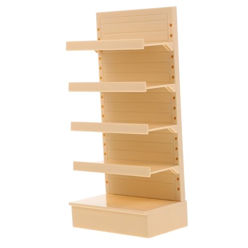 JUMPLAWN Kindermodell Für Puppe Möbel Regal Miniaturen Anzeige Klein Mini-verzierung Mini-ständer Abs Beige von JUMPLAWN