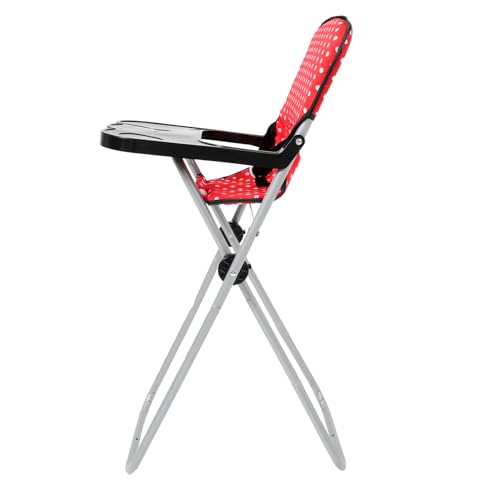 JUMPLAWN Kinderstuhlspielzeug Kinderstuhl sitzhocker kindersitze sitzschoner kindersitz детские игрушки Puppenhochstuhl Partyspiele Hochstuhl Spielzeughochstuhl für Puppen Stoff rot von JUMPLAWN