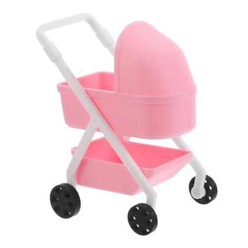 JUMPLAWN Kinderwagen Puppenwagen Realistische Simulation für Rollenspiele Leicht Sicher und Robust für Puppenhäuser und Kreative Spielmöglichkeiten von JUMPLAWN