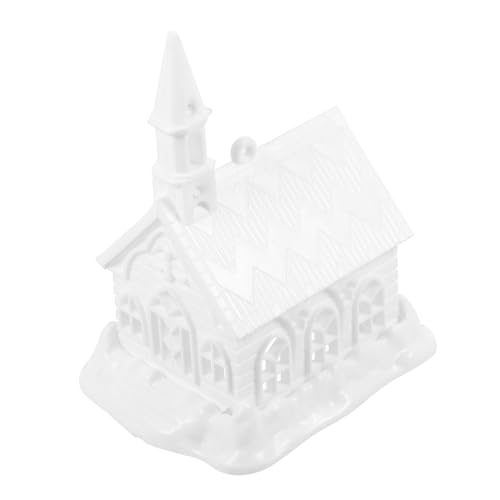 JUMPLAWN Kleine Hausdekoration Kitchen Decoration Weihnachts Figuren weihnachtstischdeko weinachtsdeko weihnachsgeschenk Schnee Dekorationen Weihnachts-Accessoire Mini - Plastik Weiß von JUMPLAWN