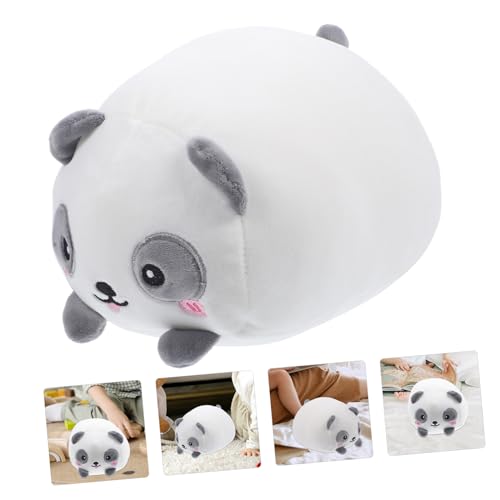 JUMPLAWN Kleines Panda Plüschtier Kuschelkissen aus Weicher Baumwolle Niedliche Cartoon Panda Puppe Leichtes Tragbares Schmusekissen als Dekoratives Wurfkissen für Erwachsene von JUMPLAWN