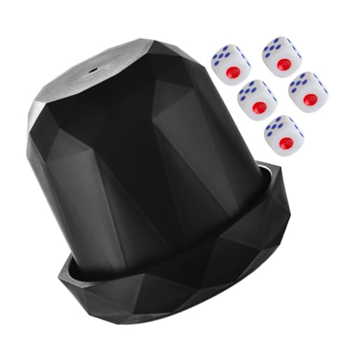 JUMPLAWN Ktv Würfelspiel Teilig Leise Würfelspiel Zubehör für Party Gesellschaftsspiel Würfelbecher Thickened Silent Dice Toy für Gesellige Spiele von JUMPLAWN