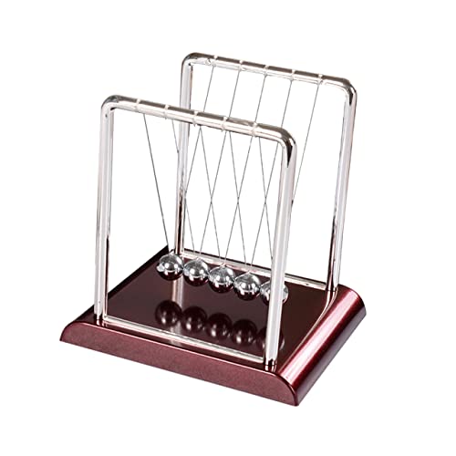 JUMPLAWN Kunststoff Newton Kugel Mit Sockel Quadratisches Muster Pendelkugel Zur Demonstration Von Energie Und Impulserhaltung Für Büro Dekoration Und Kreative von JUMPLAWN