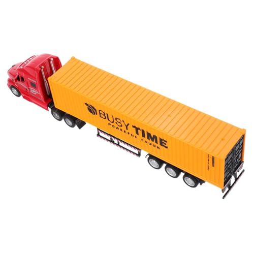 JUMPLAWN Maßstab Alloy Container LKW mit Abnehmbarem Container Amerikanisches Schwerlast Transportfahrzeug Modell für Jungen Mädchen Robustes Metallmodell für Realistische LKW Spiele von JUMPLAWN
