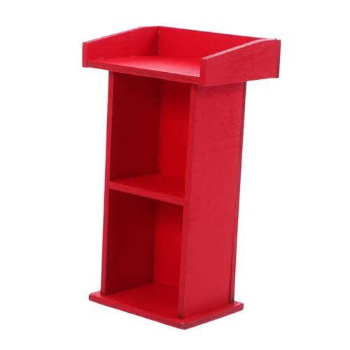 JUMPLAWN Maßstab Holz Podium für Puppenhaus Dekoration und Kreatives Spiel Robuste Konstruktion Authentische Details Lernhilfe von JUMPLAWN