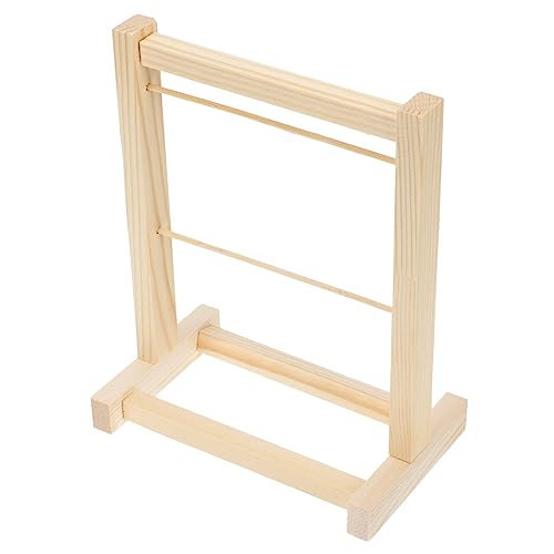 JUMPLAWN Mini Holz Kleiderständer Für Puppen Zweischichtiges Hängeregal Zur Organisation Von Puppenkleidung Holzpuppen Wäsche Regal Für Kreative Spielideen von JUMPLAWN