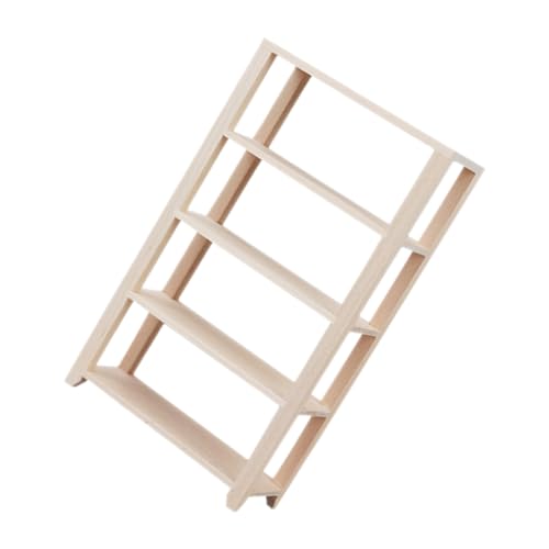 JUMPLAWN Mini Möbel Holz Display Rack Simulation Bücherregal Puppenhaus Display Regal von JUMPLAWN