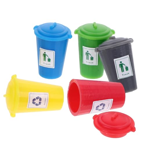 JUMPLAWN 5stücke Mini Mülltonne Dekorative Miniatur Abfallbehälter Für Sandtisch Szenerie Puppenhaus Zubehör Bastelarbeiten Und Schreibtisch Dekoration Mit Feinen Details Und Robustem JUMPLAWN 5stücke Mini Mülltonne Dekorative Miniatur Abfallbehälter Für Sandtisch Szenerie Puppenhaus Zubehör Bastelarbeiten Und Schreibtisch Dekoration Mit Feinen Details Und Robustem von JUMPLAWN