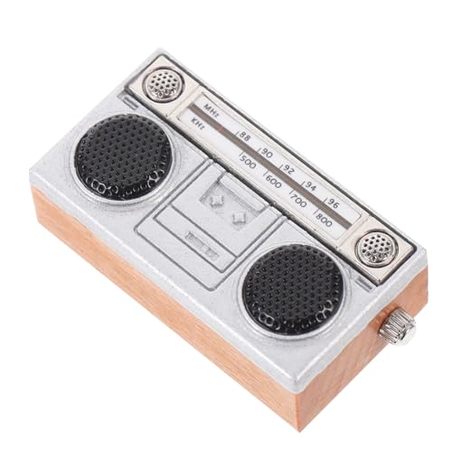 JUMPLAWN Mini Radio Bastelarbeiten Kleines Radio Retro Vintage Heimdekor Retro Radio Vintage Ornamente Zartes Miniatur Radio Vintage Winzige Radio Modelle Landschafts Layout von JUMPLAWN