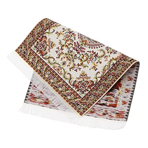 JUMPLAWN Mini-Teppich 1:12 Blumenteppich Miniaturteppich Teppiche für Puppenhäuser gewebter Puppenhausteppich Geburtstagsfeier Mini House Accessory Kindergeschenk Tuch von JUMPLAWN