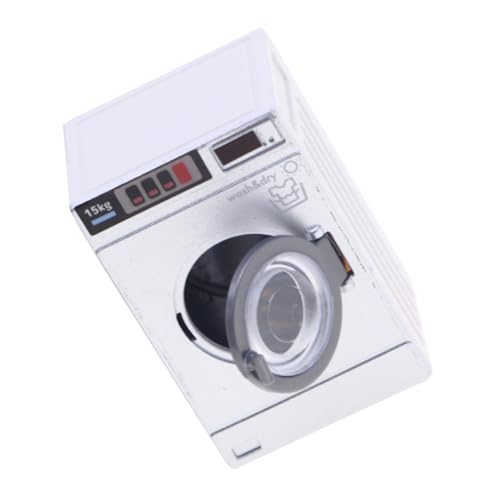 JUMPLAWN Waschmaschine Spielzeug Für Junge Mädchen Miniatur Waschmaschine Für Puppenhaus Badezimmer Interaktives Rollenspiel Zubehör Für Kreative Kids von JUMPLAWN