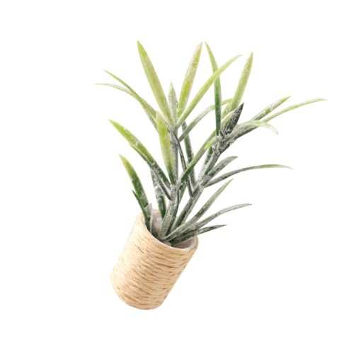 JUMPLAWN Mini kleine Baum-Topfpflanze im Freien Gefälschte Pflanzen Figur Kunstpflanzen Grün Bonsai-Deko Bonsai Deko Dekorative Pflanze Topfpflanzendekore Miniatur-Bonsai Plastik Green von JUMPLAWN