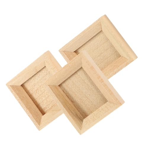 JUMPLAWN Winziger Rahmen Für Bilder Miniatur-malrahmen Aus Holz 3 Stück Miniatur-fotorahmen Für Miniatur-enthusiasten von JUMPLAWN