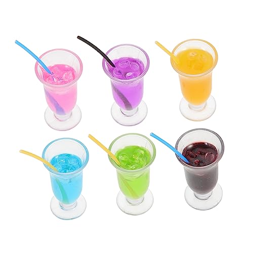 JUMPLAWN Miniatur Cocktail Ornament Harz Mini Cocktail Verzierung Für Puppenhaus Und Mikro Landschaften Handgefertigtes Craft Für Kreative Dekorationen von JUMPLAWN