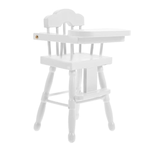 JUMPLAWN Miniatur Hochstuhl Für Puppenhaus Entzückendes Möbelstück Dekorative Miniatur Für Kreative Spielwelten Für Puppen Und Miniatur Szenen von JUMPLAWN