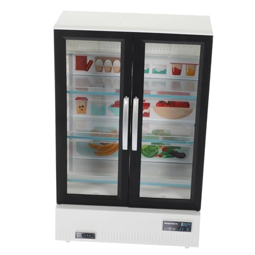 JUMPLAWN Miniatur Kühlschrank Babypuppenspielzeug Mini Mini Kühlschrank Puppenmöbel Kinderspielzeug Mädchenspielzeug Miniaturmöbel Miniatur Kühlschrank Puppenhaus Miniaturen von JUMPLAWN
