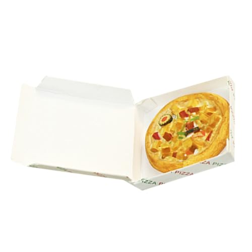 JUMPLAWN Miniatur Pizza mit Box Realistische Puppenhaus Dekoration DIY Zubehör für Mini Haus Kreatives Deko Element für Puppenhaus Szenen von JUMPLAWN