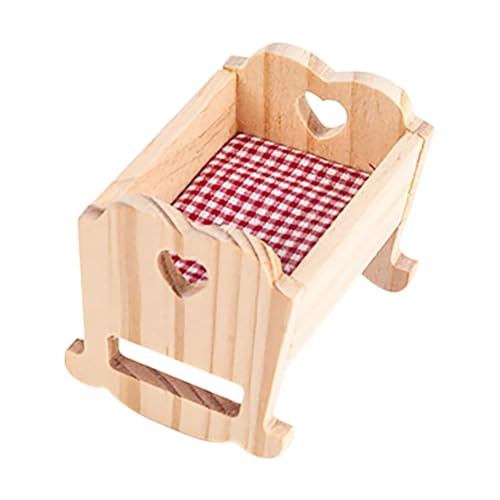 JUMPLAWN Miniaturisiertes Puppenbett Aus Holz Realistische Puppenwiege Für Puppenhaus Detaillierte Handwerkskunst Für Kreatives Spielen Und -zubehör Für Junge Mädchen JUMPLAWN Miniaturisiertes Puppenbett Aus Holz Realistische Puppenwiege Für Puppenhaus Detaillierte Handwerkskunst Für Kreatives Spielen Und -zubehör Für Junge Mädchen von JUMPLAWN