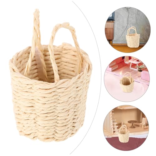 JUMPLAWN Miniatur Puppenhaus Korb aus Rattan Leichter Tragbarer Aufbewahrungskorb Vielseitig Einsetzbar für Miniaturszenen Dekoration Robust und Pflegeleicht JUMPLAWN Miniatur Puppenhaus Korb aus Rattan Leichter Tragbarer Aufbewahrungskorb Vielseitig Einsetzbar für Miniaturszenen Dekoration Robust und Pflegeleicht von JUMPLAWN