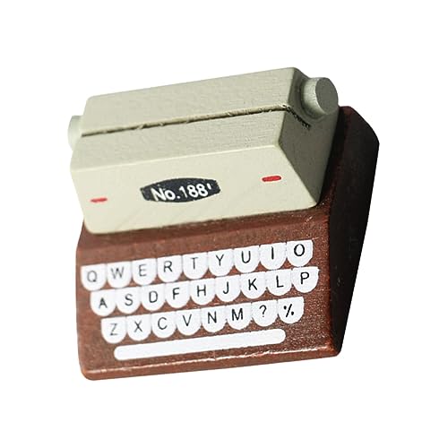 JUMPLAWN Miniatur Retro Schreibmaschine Dekorative Figur für Puppenhaus Vintage Design für Weihnachtsdekoration Tischkunst und Gesellige Anlässe JUMPLAWN Miniatur Retro Schreibmaschine Dekorative Figur für Puppenhaus Vintage Design für Weihnachtsdekoration Tischkunst und Gesellige Anlässe von JUMPLAWN