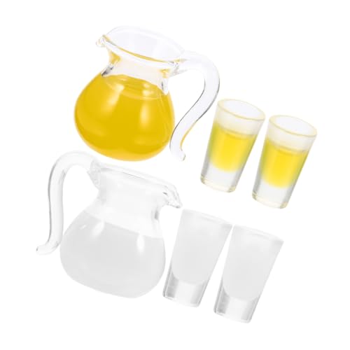 JUMPLAWN 2sätze Miniatur-kaffeekanne Und Tassen Teiliges Modell Für Puppenhaus Saft Und Milch Spielzeug Zubehör Für Rollenspiele Und Kreative Dekoration JUMPLAWN 2sätze Miniatur-kaffeekanne Und Tassen Teiliges Modell Für Puppenhaus Saft Und Milch Spielzeug Zubehör Für Rollenspiele Und Kreative Dekoration von JUMPLAWN