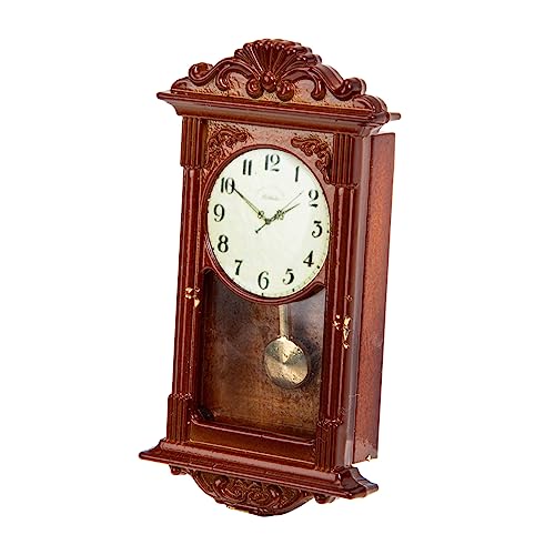 JUMPLAWN Miniatur Vintage Römeruhr Für Puppenmöbel Puppenhaus Puppenhauszubehör Spielzeughauszubehör Mini Uhren Miniatur Wanduhr Modell Miniatur Braunes Metall von JUMPLAWN