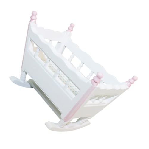 JUMPLAWN Miniaturschlafzimmermöbel Puppenhaus Möbel Mit Mini Babywiege Für Puppen Holz Puppenmöbel Für Kreative Spielstunden Für Puppen Und Puppenhaus Deko JUMPLAWN Miniaturschlafzimmermöbel Puppenhaus Möbel Mit Mini Babywiege Für Puppen Holz Puppenmöbel Für Kreative Spielstunden Für Puppen Und Puppenhaus Deko von JUMPLAWN