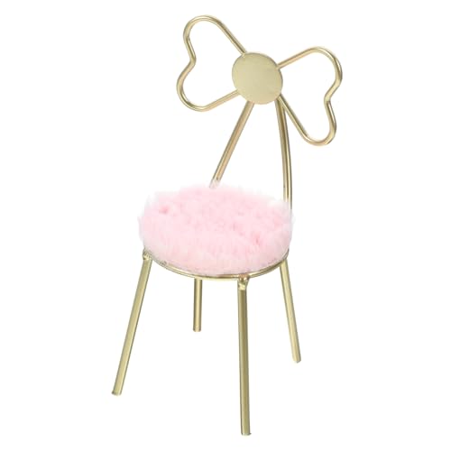 JUMPLAWN Miniaturstuhl Für Figuren Puppenmöbel Ankleidezimmer Dekoration Puppenhausmöbel Puppenhausmöbel Stühle Stuhl Ornament Puppenhaus Mini Stuhl Filzstoff von JUMPLAWN