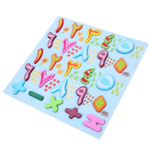 JUMPLAWN Montessori Holzpuzzle für Arabische Buchstaben und Zahlen Lernspielzeug zur Frühen Bildung für Kleinkinder Fördert Sprachentwicklung und Logisches von JUMPLAWN