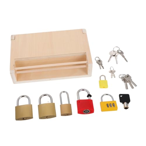 JUMPLAWN Montessori Spielzeugset mit Holzschlössern und Schlüsseln Lernspielzeug zur Konzentrationsförderung für Vorschulkinder Interaktives Schlossspielzeug für Eltern Bindung JUMPLAWN Montessori Spielzeugset mit Holzschlössern und Schlüsseln Lernspielzeug zur Konzentrationsförderung für Vorschulkinder Interaktives Schlossspielzeug für Eltern Bindung von JUMPLAWN