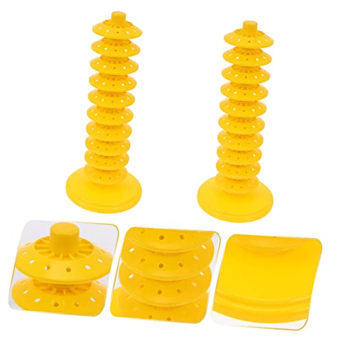 JUMPLAWN Multi Layer Verstellbarer Lutscherhalter aus Langlebigem PP Teiliges mit Schichtigen Ständern in Gelb und Blau für Geburtstagsfeiern Hochzeiten und Dessertdekorationen von JUMPLAWN