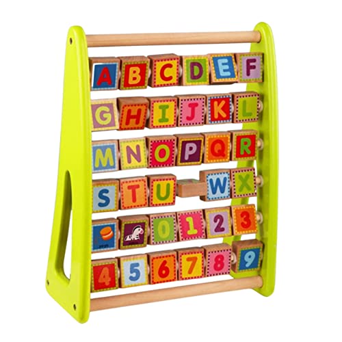 JUMPLAWN Multifunktionales Alphabet Lernspielzeug für Pädagogisches Holzspielzeug für Frühe Bildung Fördert Kognitive Fähigkeiten und Hand Auge Koordination für Kleinkinder Ab von JUMPLAWN