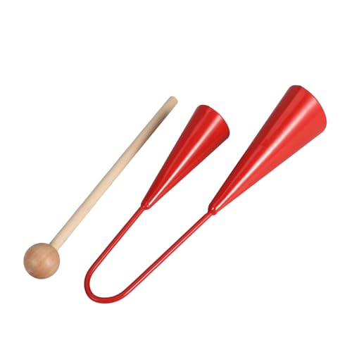 JUMPLAWN Musikinstrument für Orff Percussion Agogo Glockenspiel Handheld Stahlglocke für Vorschulbildung Pädagogisches zur Musikalischer Fähigkeiten und Rhythmusentwicklung von JUMPLAWN