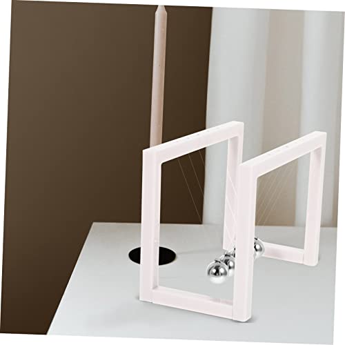 JUMPLAWN Newton Kugel Ornament Weiß Wissenschaftliches Balance Spiel für Büro Schreibtisch Dekoration Physik Modell Energieerhaltung Stressabbau und Lehrmittel von JUMPLAWN