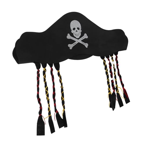 JUMPLAWN Piratenhut mit Dreadlocks für Erwachsene und Verstellbares Kostümzubehör für Piratenmottopartys Karneval und Halloween Weicher Komfortabler Hut mit Realistischen Zöpfen JUMPLAWN Piratenhut mit Dreadlocks für Erwachsene und Verstellbares Kostümzubehör für Piratenmottopartys Karneval und Halloween Weicher Komfortabler Hut mit Realistischen Zöpfen von JUMPLAWN