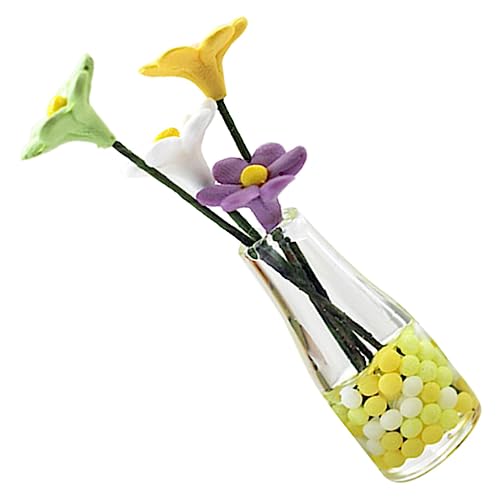 JUMPLAWN Puppenhaus Blumenarrangement Dekoration UV DIY Blumen Puppenhaus Imitat Miniatur Winzig Für Spielzeugvase Künstliche Puppenmöbel Mini Blumenmodell Blumenvase Modell von JUMPLAWN