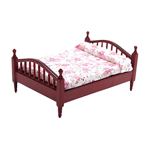 JUMPLAWN Miniatur-Miniatur Im Maßstab 1:12 Mini-doppelbett- Mini- - -zubehör von JUMPLAWN