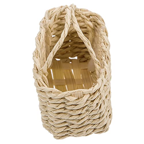 JUMPLAWN Puppenhaus Einkaufskorb Weidenkorb Dekorative Kinderkörbe Kleine Miniatur Aufbewahrung Gewebte Behälter Puppenhaus Zubehör Mini Blumenkorb Mini Zubehör Rattan von JUMPLAWN