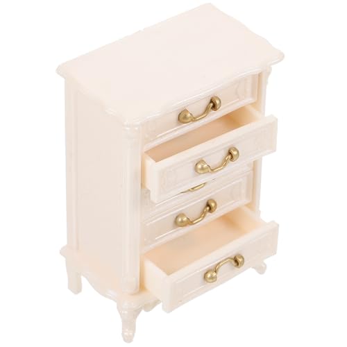 JUMPLAWN Puppenhaus-Kommode Spielzeughaus Puppenhaus-Schrankmodell kleines Puppenhaus Miniaturschrank bücherregal deko Miniatur-Holzschrank Kleiner Hausbausatz Plastik Weiß JUMPLAWN Puppenhaus-Kommode Spielzeughaus Puppenhaus-Schrankmodell kleines Puppenhaus Miniaturschrank bücherregal deko Miniatur-Holzschrank Kleiner Hausbausatz Plastik Weiß von JUMPLAWN
