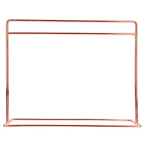 JUMPLAWN Puppenhaus Mini -Kleidung Rack Halter hängend Puppenkleiderbügel modern Gestell Kind kleiderständer Puppenhaus-Miniaturen Puppenhausregal Eisen Rose Gold von JUMPLAWN