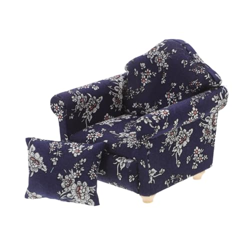 JUMPLAWN Puppenhausmöbel Grünes Puppenhaus Spielzeugmodell Kleines Sofa Möbel Stoffpuppe Schlüsselanhänger Couchbezug Sofas Ob11 Möbel Schreibtischmöbel Dekorative Möbel Sofamatte Blaues von JUMPLAWN
