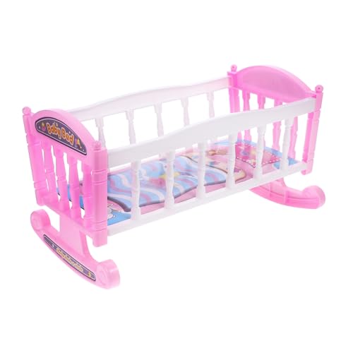 JUMPLAWN Puppenschüttlerspielzeug Krippe Puppenhaus Puppen Für Mädchen Hausspielzeug Babypuppenbettmodell Zubehör Für Babypuppen Mini-Kinderbett Für Puppe Plastik JUMPLAWN Puppenschüttlerspielzeug Krippe Puppenhaus Puppen Für Mädchen Hausspielzeug Babypuppenbettmodell Zubehör Für Babypuppen Mini-Kinderbett Für Puppe Plastik von JUMPLAWN