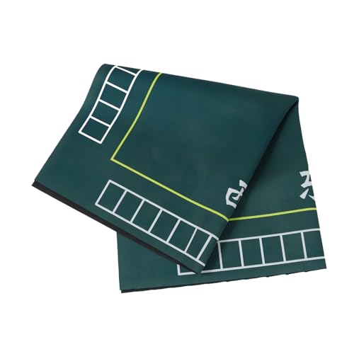 JUMPLAWN Quadratische Mahjong Tischdecke rutschfeste Geräuschreduzierende Spielfläche für Domino Poker und Brettspiele Dicke Spielmatte in Grün Vielseitige Tischabdeckung für Spieltische von JUMPLAWN