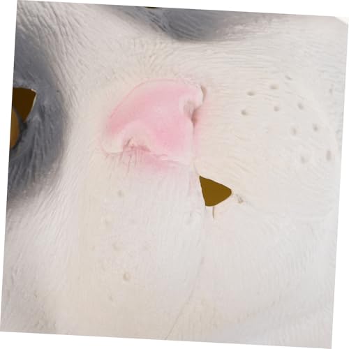 JUMPLAWN Realistische Katzenkopf aus Detailgetreues Tierkostüm für Halloween Karneval Maskerade und Cosplay Full Head Animal Mask Katzenmasken Bemalen Vielseitiges Party Accessoire von JUMPLAWN