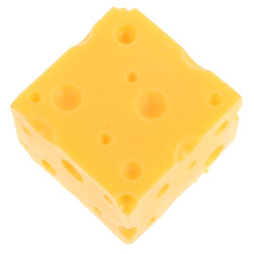 JUMPLAWN Realistisches Künstliches Käsemodell Dreieckige Kuchendeko Küchen Fake Cheese für Schaufenster Dekoration Kinderfreundliche Fake Food Requisiten Geschenkidee für Käseliebhaber von JUMPLAWN