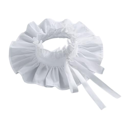 JUMPLAWN Rüschenkragen Damen mit Abnehmbarem Band Vintage Stil für Verschiedene Anlässe Verstellbarer Hoher für Komfort Kalten Jahreszeit von JUMPLAWN