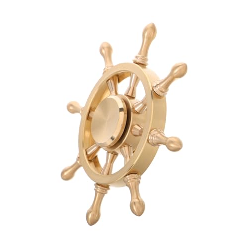 JUMPLAWN Schiffsrad Dekoration aus Messing Rotierendes Nautisches Ornament für Wohnzimmer und Büro Handwerkskunst für Schreibtisch und Regal Langlebig JUMPLAWN Schiffsrad Dekoration aus Messing Rotierendes Nautisches Ornament für Wohnzimmer und Büro Handwerkskunst für Schreibtisch und Regal Langlebig von JUMPLAWN