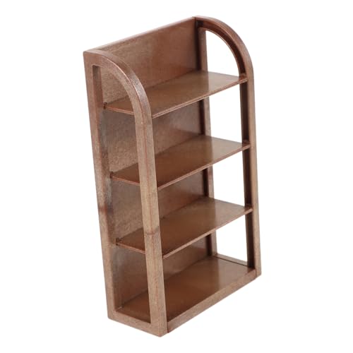JUMPLAWN Simulierte Supermarktregale Puppenhaus Regalständer Puppenhaus Miniaturzubehör Miniaturmöbel Puppenhauszubehör Mini Puppenhausmöbel Hellbrauner Kunststoff von JUMPLAWN