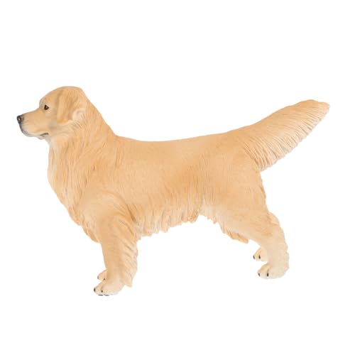 JUMPLAWN Simuliertes Golden Retriever Hundemodell Tiere für Kleinkind Plüschtier Golden Retriever-Figur Figuren Hund stofftier Hund hundespielzeu Plastik Beige von JUMPLAWN
